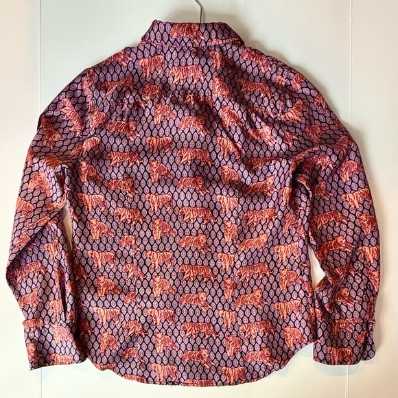 J. Crew Silk Tiger Print Blouse - Picture 3 of 9